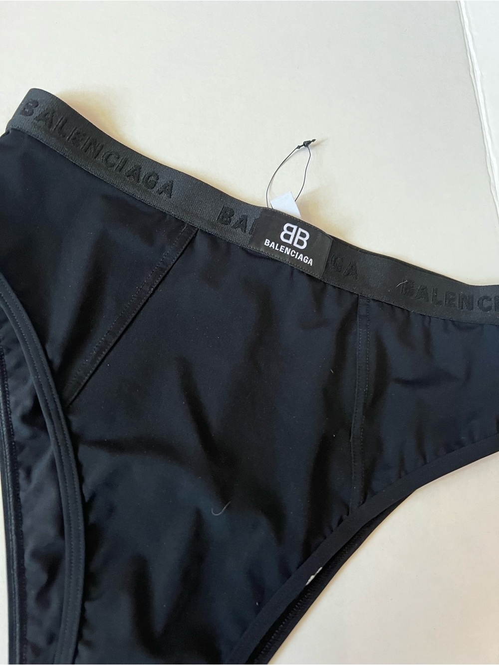 Balenciaga Black Branded High-Cut Bikini Bottom - Picture 4 of 6